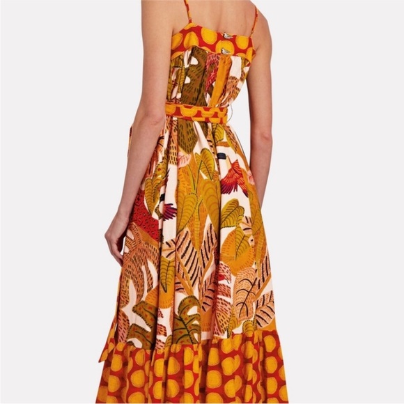 FARM Rio Summer Dream Linen-Blend Maxi Dress- White Lotus Vibes- Large! - Picture 2 of 12